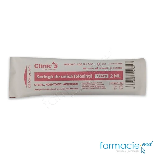 Seringi 2ml Clinic'S 23G 3 parti