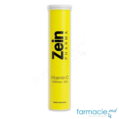 Vitamina C 1000mg+Zinc 10mg comp.eferv.N20 (portocala) ZeinPharma