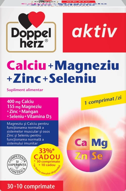 Calciu+Magneziu+Zinc+Selen comp. N30+10 CADOU Doppelherz