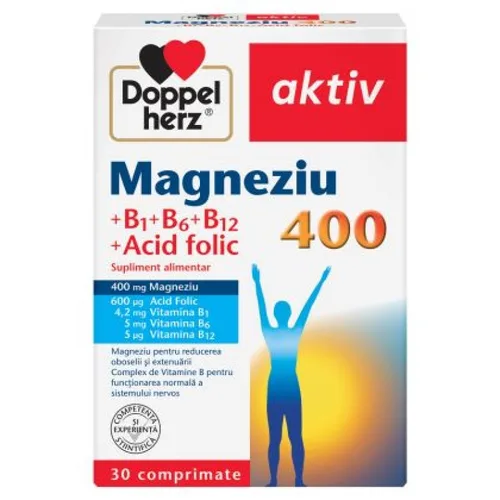 Magneziu 400mg+Vit B+Ac.Folic comp. N30+10 Cadou Doppelherz